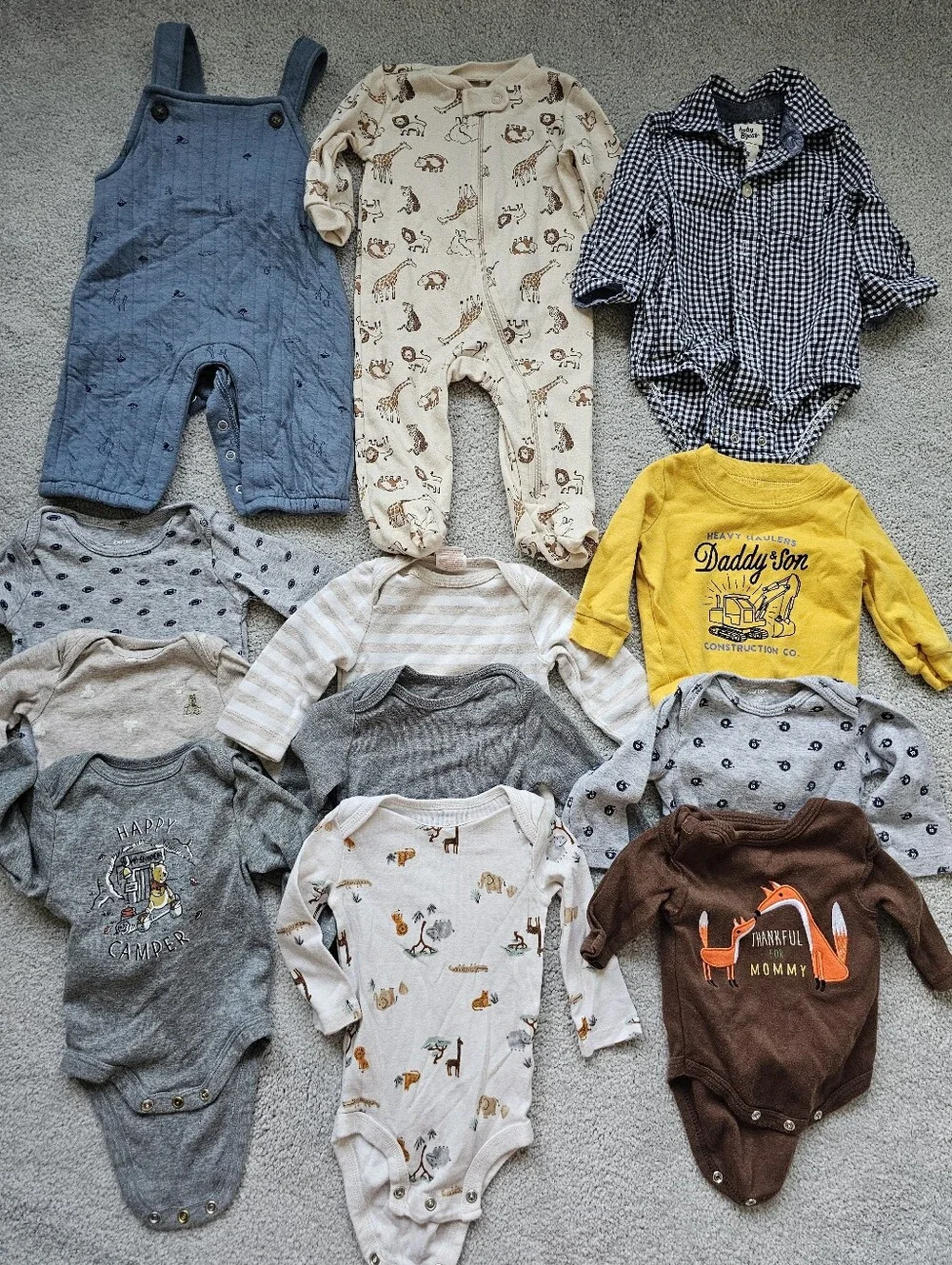 29pc baby boy clothing 0 3 month bunting onesie footies pants holiday sweatshirt